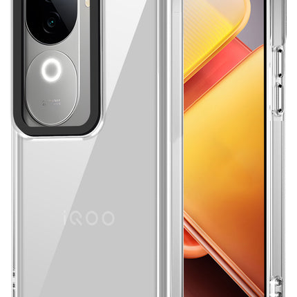 Mobizang Warrior Acrylic Clear Back Cover For Vivo V40E / iQOO Z9S | Slim Shockproof [Military Grade Protection] Hybrid Bumper Case (Clear Sides)