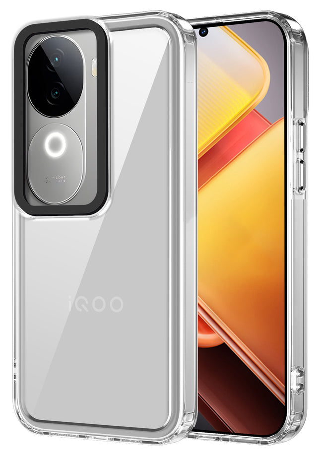 Mobizang Warrior Acrylic Clear Back Cover For Vivo V40E / iQOO Z9S | Slim Shockproof [Military Grade Protection] Hybrid Bumper Case (Clear Sides)
