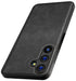 Kapa Tux Leather Back Cover for Samsung Galaxy S24 | Slim Shockproof Camera Protection Bumper Case (Black)