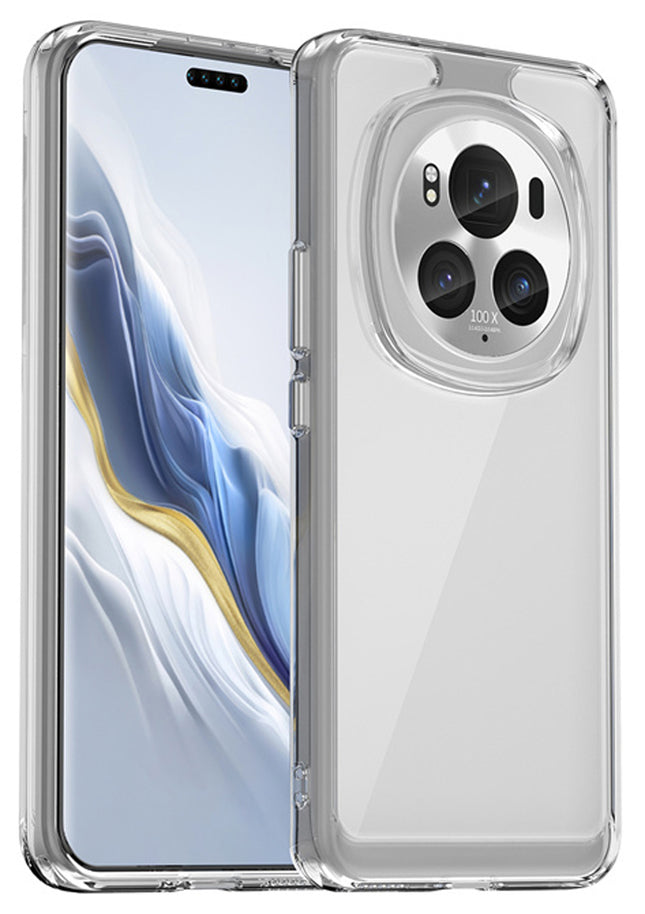 Mobizang Unicorn Acrylic Clear Back Cover For Honor Magic 6 PRO | Slim Shockproof [Military Grade Protection] Hybrid Bumper Case (Clear Sides)