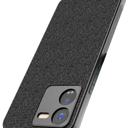 Mobizang Soft Full Fabric Protective Back Case Cover for IQOO Z9 | Shockproof Slim Hard Anti Slip Back Case (Black)