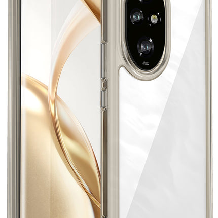 Mobizang Unicorn Acrylic Clear Back Cover For Honor 200 Pro (5G) | Slim Shockproof [Military Grade Protection] Hybrid Bumper Case (Grey Sides)