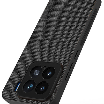 Mobizang Soft Full Fabric Protective Back Case Cover for Xiaomi 15 5G | Shockproof Slim Hard Anti Slip Back Case (Black)