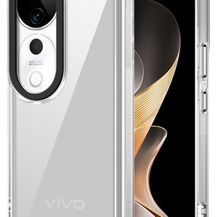 Mobizang Warrior Acrylic Clear Back Cover For Vivo V31 Pro (5G) | Slim Shockproof [Military Grade Protection] Hybrid Bumper Case (Clear Sides)