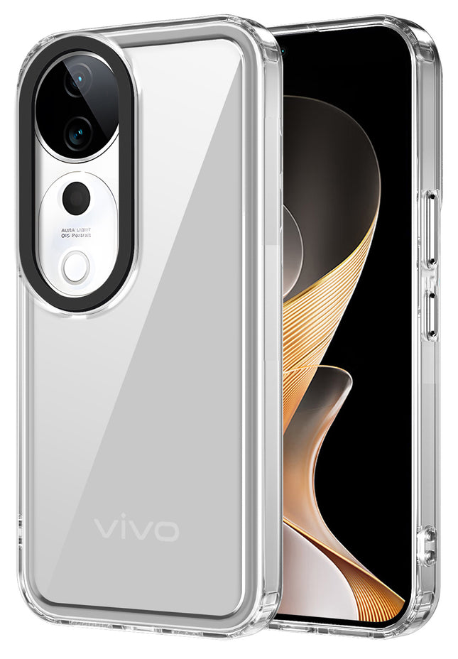 Mobizang Warrior Acrylic Clear Back Cover For Vivo V31 Pro (5G) | Slim Shockproof [Military Grade Protection] Hybrid Bumper Case (Clear Sides)