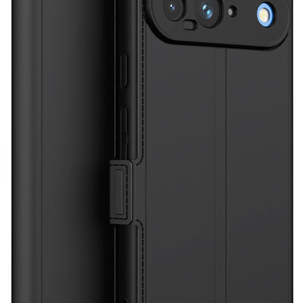 Mobizang Noble Slim Magnetic Leather Flip Case Cover for Google Pixel 9 | Card Holder Stand Flip Wallet Case (Black)