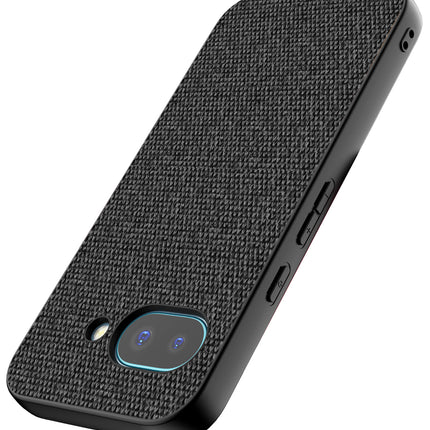 Mobizang Soft Full Fabric Protective Back Case Cover for Google Pixel 9A | Shockproof Slim Hard Anti Slip Back Case (Black)