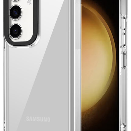 Mobizang Warrior Acrylic Clear Back Cover For Samsung Galaxy S25 | Slim Shockproof [Military Grade Protection] Hybrid Bumper Case (Clear Sides)