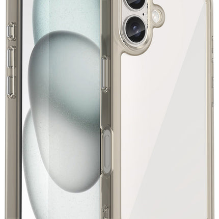 Mobizang Unicorn Acrylic Clear Back Cover For Apple iPhone 16 | Slim Shockproof [Military Grade Protection] Hybrid Bumper Case (Grey Sides)