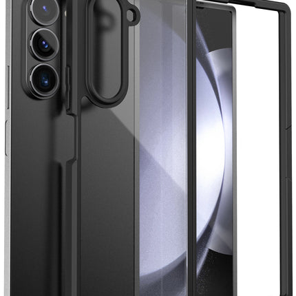 Mobizang Hawkeye Clear Back Cover for Samsung Galaxy Z Fold 6 | Camera Lens Protector Shockproof Slim Clear Case Cover (Black)
