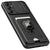 Mobizang Bisen Back Cover for Samsung Galaxy S24 FE | Inbuilt Camera Slider Ring Stand and Card Pocket Shockproof Slim Bumper Back Case (Black)