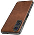 Mobizang Tux Leather Back Cover for OnePlus Nord CE 4 Lite | Slim Shockproof Camera Protection Bumper Case (Brown)