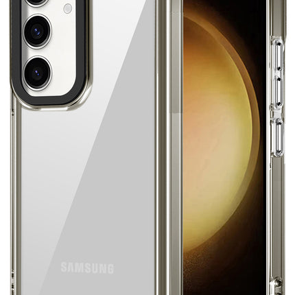 Mobizang Warrior Acrylic Clear Back Cover For Samsung Galaxy A16 | Slim Shockproof [Military Grade Protection] Hybrid Bumper Case (Grey Sides)
