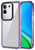 Mobizang Warrior Acrylic Clear Back Cover For Vivo T4X 5G | Slim Shockproof [Military Grade Protection] Hybrid Bumper Case (Purple Sides)
