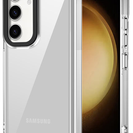 Mobizang Warrior Acrylic Clear Back Cover For Samsung Galaxy S25 Plus | Slim Shockproof [Military Grade Protection] Hybrid Bumper Case (Clear Sides)