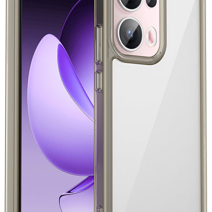 Mobizang Unicorn Acrylic Clear Back Cover For Oppo Reno 13 Pro 5G | Slim Shockproof [Military Grade Protection] Hybrid Bumper Case (Grey Sides)