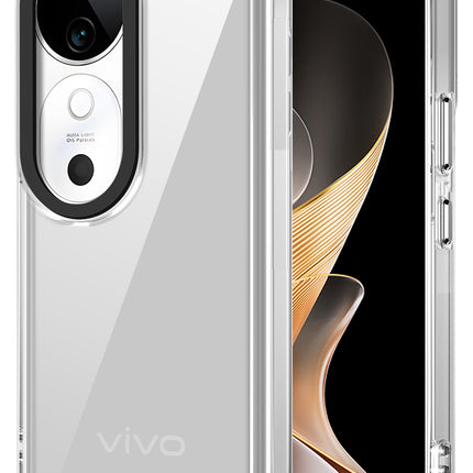 Mobizang Warrior Acrylic Clear Back Cover For Vivo V31 (5G) | Slim Shockproof [Military Grade Protection] Hybrid Bumper Case (Clear Sides)