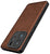 Mobizang Tux Leather Back Cover for Redmi Note 14 (5G) | Slim Shockproof Camera Protection Bumper Case (Brown)