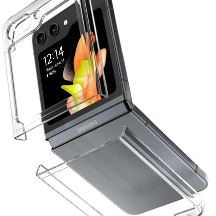 Mobizang Phantom Ultra Thin Back Case for Samsung Galaxy Flip6 / Z Flip 6 | Electroplated Edges Full Body Protection Back Cover (Clear)