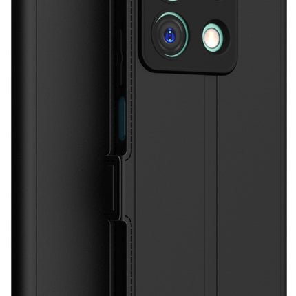 Kapa Noble Slim Magnetic Leather Flip Case Cover for Redmi Note 13 (5G) | Card Holder Stand Flip Wallet Case (Black)