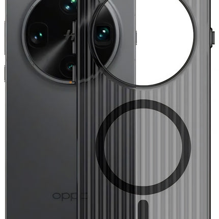 Mobizang Matte Magnetic Wave Grip Back Cover for OnePlus 13 | [MagSafe Compatible] Wireless charging, Slim, Metal Buttons, Frosted Back Case (Grey)
