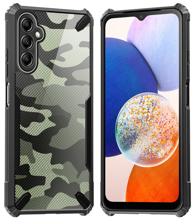 Mobizang Bull Camouflage Back Cover for Samsung Galaxy A55 (5G) | [Military Grade Protection] Shock Proof Slim Hybrid Bumper Case (Black)