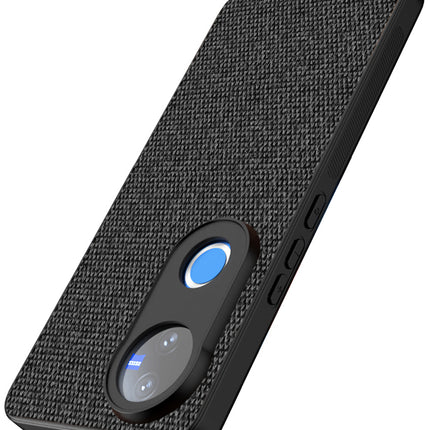 Mobizang Soft Full Fabric Protective Back Case Cover for Vivo V50 5G | Shockproof Slim Hard Anti Slip Back Case (Black)