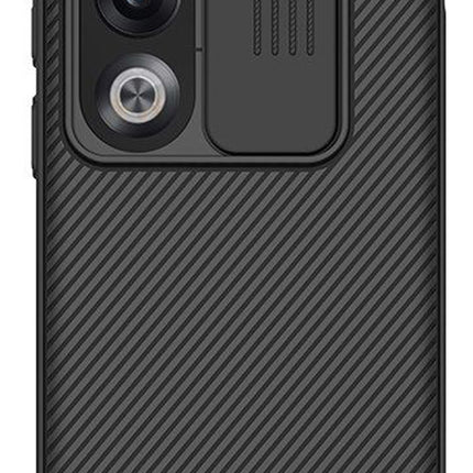 Mobizang Camshield Back Cover for OnePlus Nord CE 4 | Inbuilt Slider Shockproof Lens Protection Case (Black)