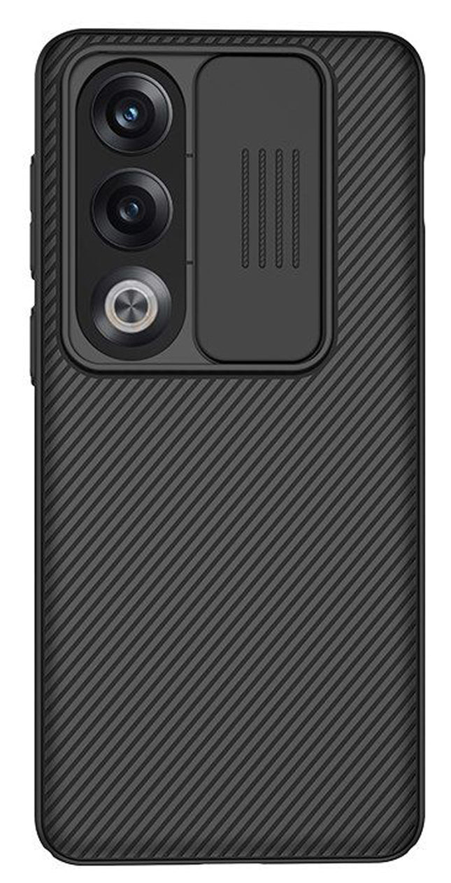 Mobizang Camshield Back Cover for OnePlus Nord CE 4 | Inbuilt Slider Shockproof Lens Protection Case (Black)