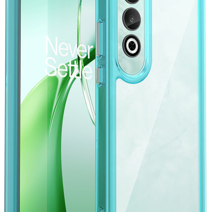 Mobizang Unicorn Acrylic Clear Back Cover For OnePlus Nord CE 4 | Slim Shockproof [Military Grade Protection] Hybrid Bumper Case (Blue Sides)