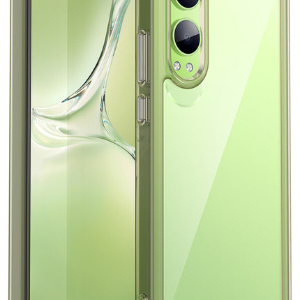 Mobizang Unicorn Acrylic Clear Back Cover For OnePlus Nord CE 4 Lite | Slim Shockproof [Military Grade Protection] Hybrid Bumper Case (Grey Sides)