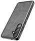 Mobizang Tux Leather Back Cover for Samsung Galaxy S25 Plus | Slim Shockproof Camera Protection Bumper Case (Grey)