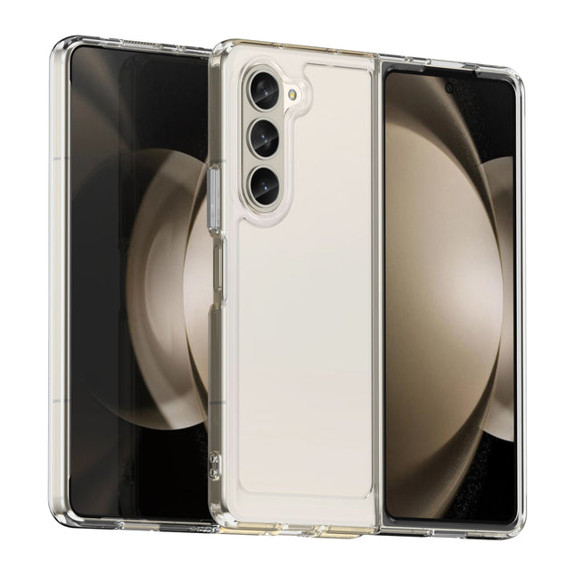 Mobizang Unicorn Acrylic Clear Back Cover For Samsung Galaxy Z Fold 6 | Slim Shockproof [Military Grade Protection] Hybrid Bumper Case (Clear Sides)