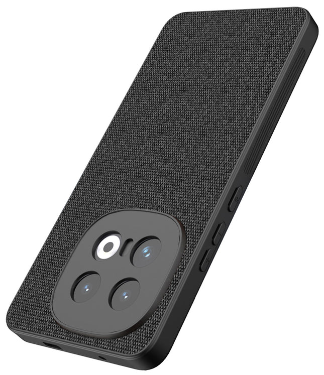 Mobizang Soft Full Fabric Protective Back Case Cover for Iqoo 13 (5G) | Shockproof Slim Hard Anti Slip Back Case (Black)