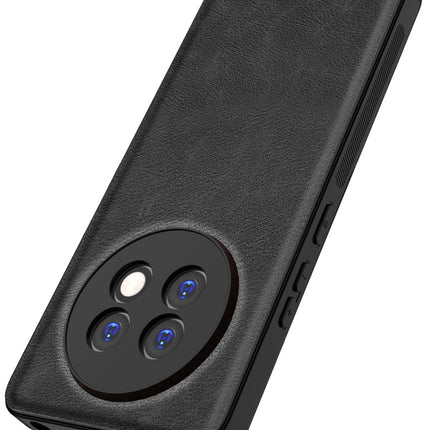 Mobizang Tux Leather Back Cover for Realme 13 PRO / 13 PRO PLUS | Slim Shockproof Camera Protection Bumper Case (Black)