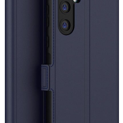 Mobizang Noble Slim Magnetic Leather Flip Case Cover for Samsung Galaxy A55 (5G) | Card Holder Stand Flip Wallet Case (Blue)