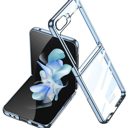 Mobizang Phantom Ultra Thin Back Case for Samsung Galaxy Flip6 / Z Flip 6 | Electroplated Edges Full Body Protection Back Cover (Blue)