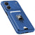 Kapa Bisen Back Cover for Redmi Note 13 Pro Plus (5G) | Inbuilt Camera Slider Ring Stand and Card Pocket Shockproof Slim Bumper Back Case (Blue)