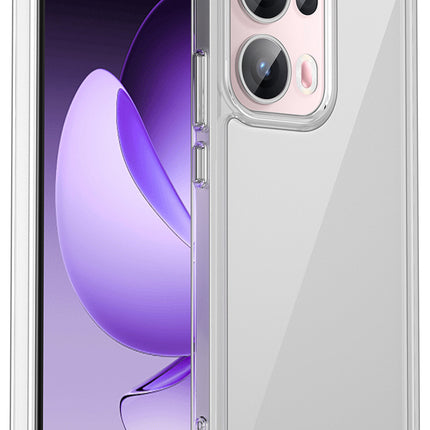 Mobizang Unicorn Acrylic Clear Back Cover For Oppo Reno 13 Pro 5G | Slim Shockproof [Military Grade Protection] Hybrid Bumper Case (Clear Sides)