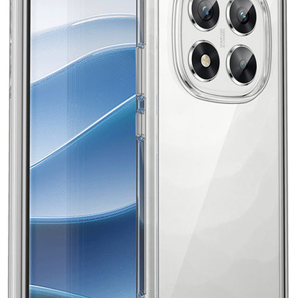 Mobizang Unicorn Acrylic Clear Back Cover For Redmi Note 14 Pro (5G) | Slim Shockproof [Military Grade Protection] Hybrid Bumper Case (Clear Sides)