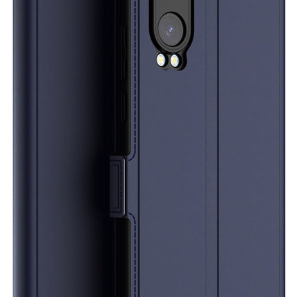 Mobizang Noble Slim Magnetic Leather Flip Case Cover for OnePlus Nord CE 4 Lite | Card Holder Stand Flip Wallet Case (Blue)