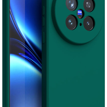 Mobizang Matte Protective Lens Flexible Back Cover for Vivo X200 Pro (5G) | Slim Silicone with Soft Lining Shockproof Full Body Bumper Case (Green)