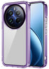 Kapa Warrior Acrylic Clear Back Cover For Realme 12 Plus | Slim Shockproof [Military Grade Protection] Hybrid Bumper Case (Purple Sides)