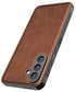 Mobizang Tux Leather Back Cover for Samsung Galaxy A56 | Slim Shockproof Camera Protection Bumper Case (Brown)