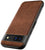 Mobizang Tux Leather Back Cover for Google Pixel 8A | Slim Shockproof Camera Protection Bumper Case (Brown)