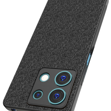 Mobizang Soft Full Fabric Protective Back Case Cover for Redmi Note 13 (5G) | Shockproof Slim Hard Anti Slip Back Case (Black)