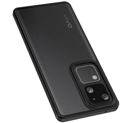 Mobizang Shield Frosted Acrylic Back Shock Proof Case Cover for Vivo V30 (5G) / Vivo 30 Pro (5G) (Black)