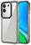 Mobizang Warrior Acrylic Clear Back Cover For Vivo T4X 5G | Slim Shockproof [Military Grade Protection] Hybrid Bumper Case (Grey Sides)