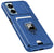 Kapa Bisen Back Cover for Redmi Note 13 Pro (5G) | Inbuilt Camera Slider Ring Stand and Card Pocket Shockproof Slim Bumper Back Case (Blue)