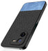 Mobizang Soft Fabric & Leather Hybrid Protective Back Cover for IQOO Z9X | Shockproof Slim Hard Anti Slip Back Case (Black,Blue)